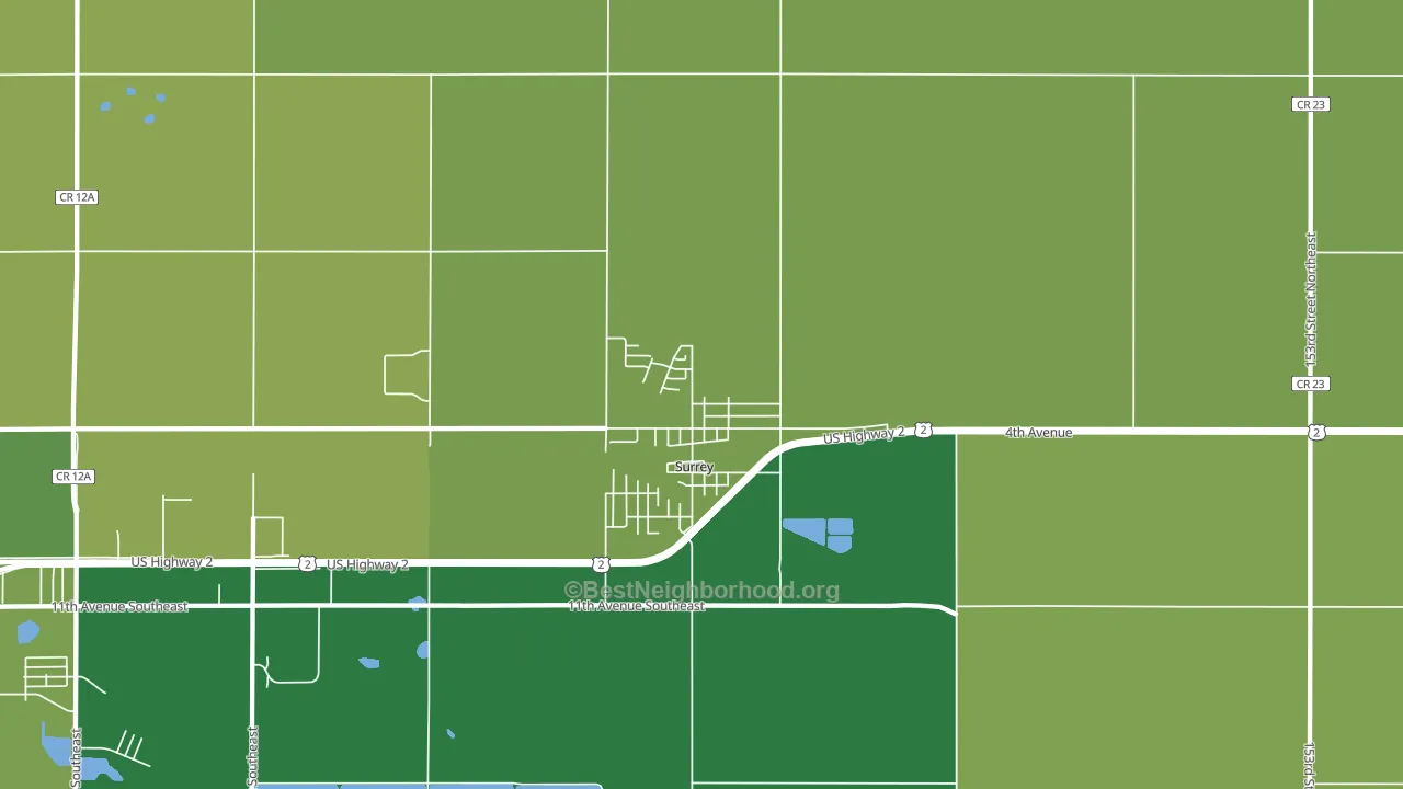 58785, ND block-group voter-turnout map