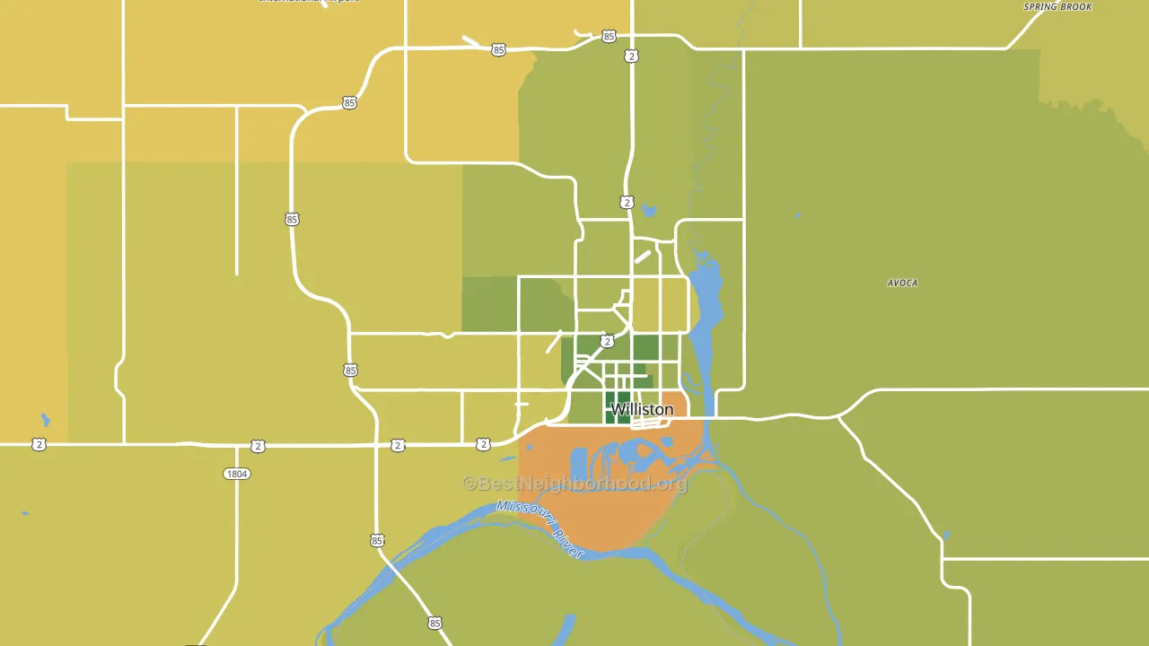 58801, ND block-group voter-turnout map