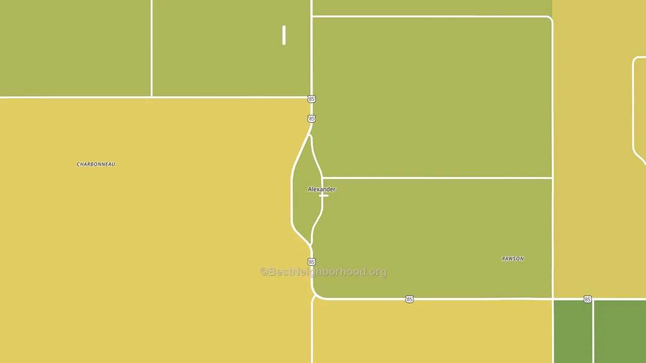 58831, ND block-group voter-turnout map