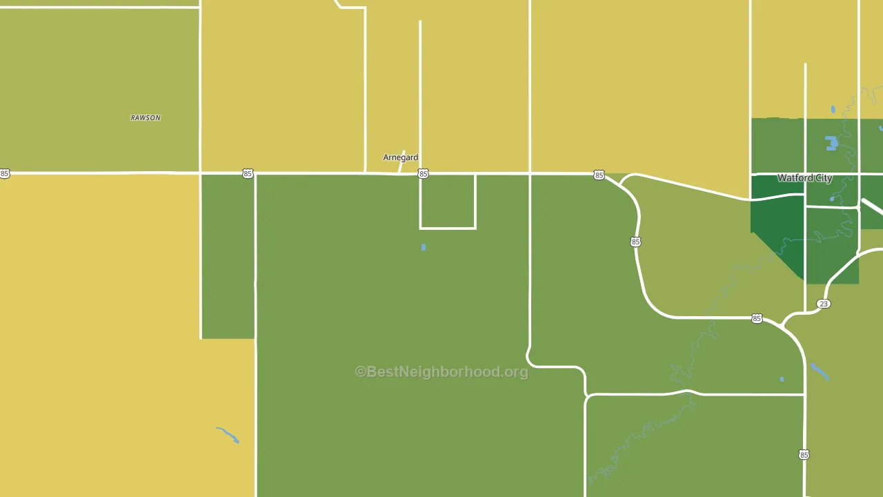 58835, ND block-group voter-turnout map