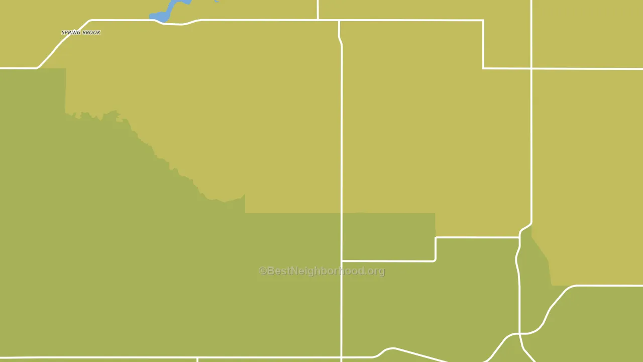 58843, ND block-group voter-turnout map