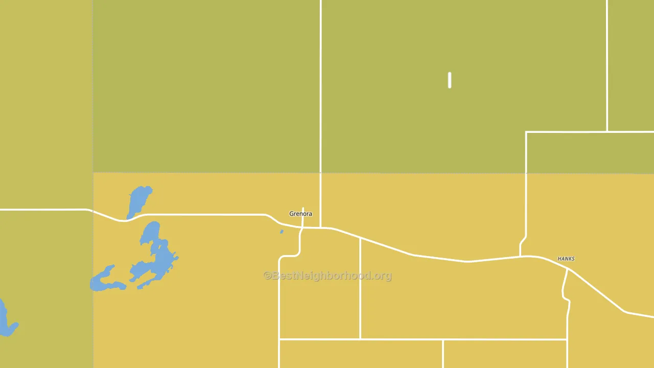 58845, ND block-group voter-turnout map