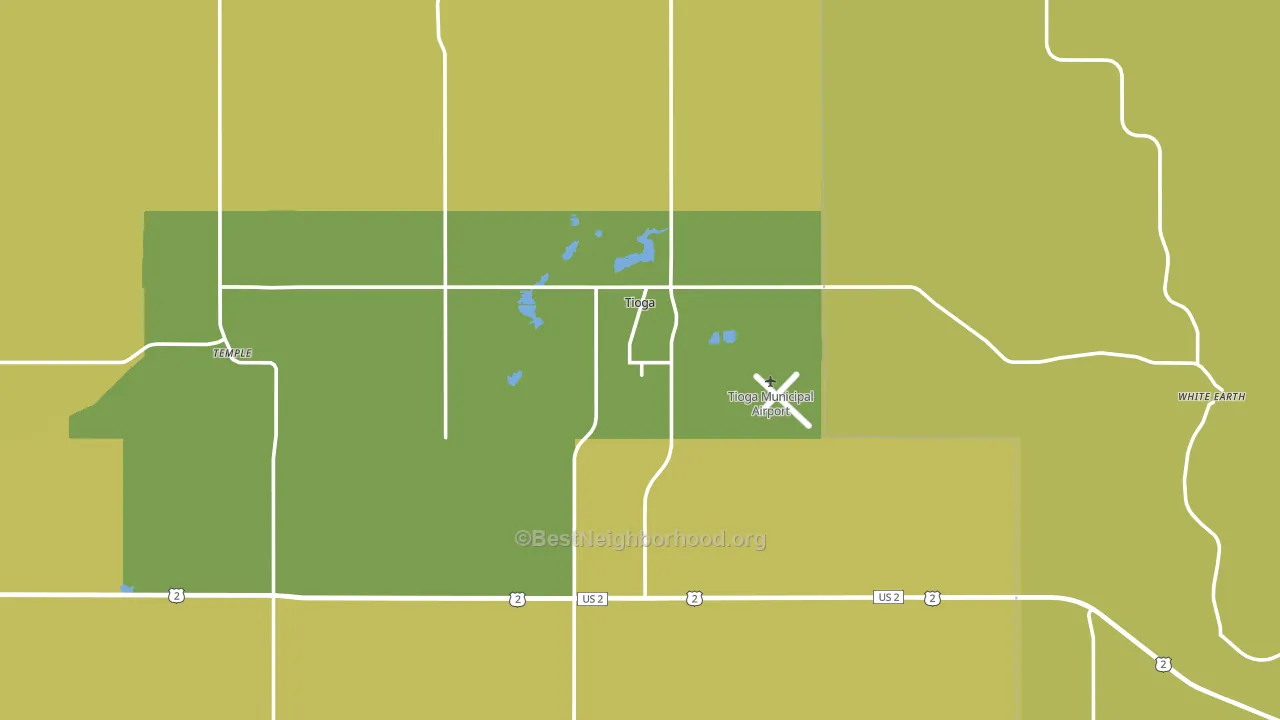 58852, ND block-group voter-turnout map
