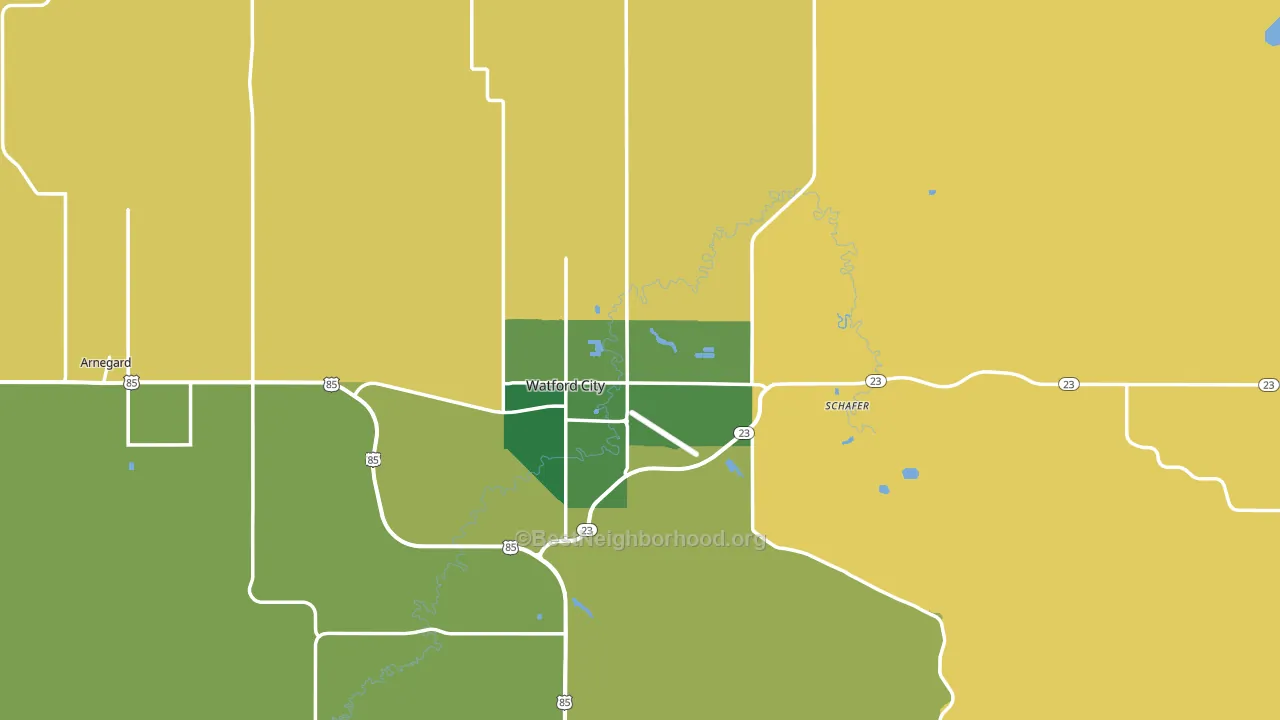 58854, ND block-group voter-turnout map