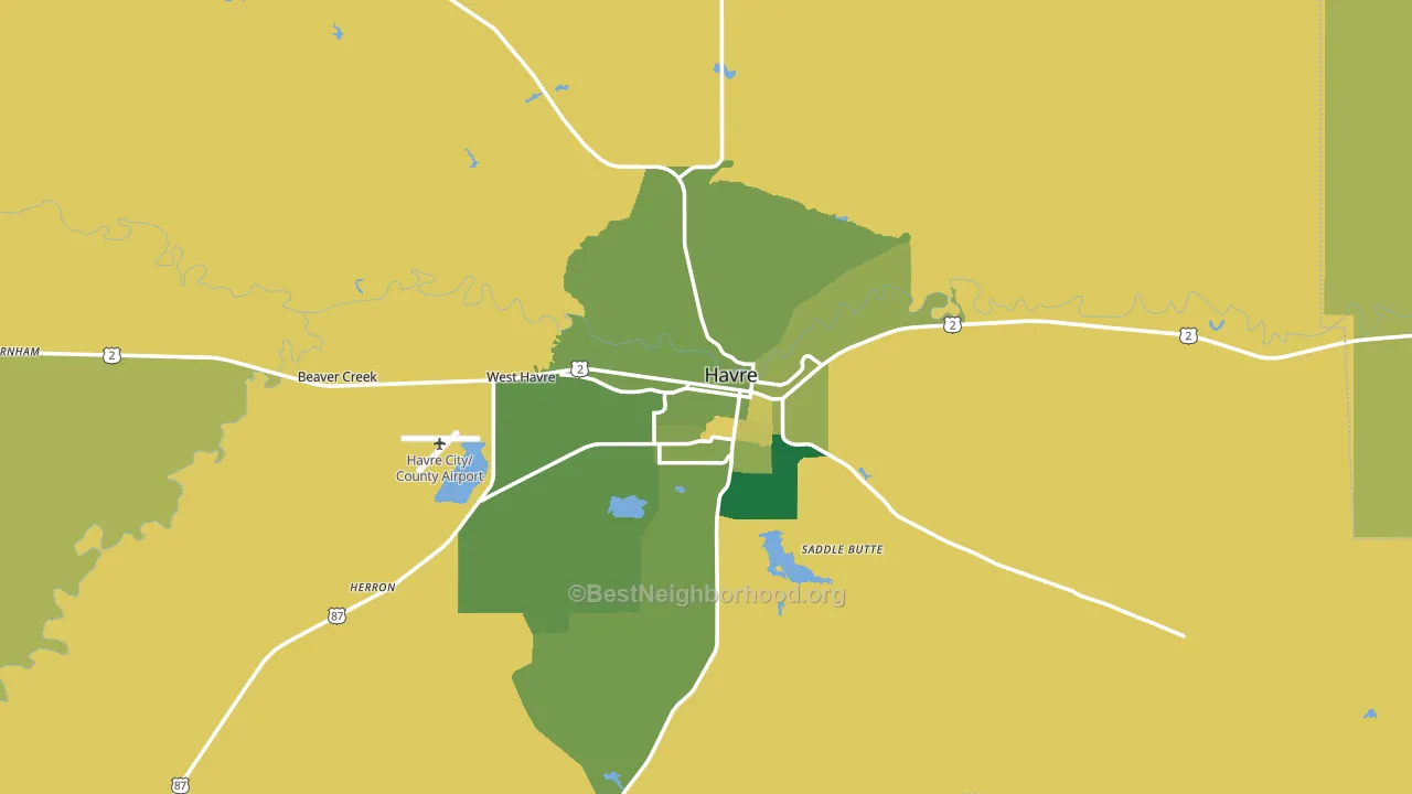 59501, MT block-group voter-turnout map