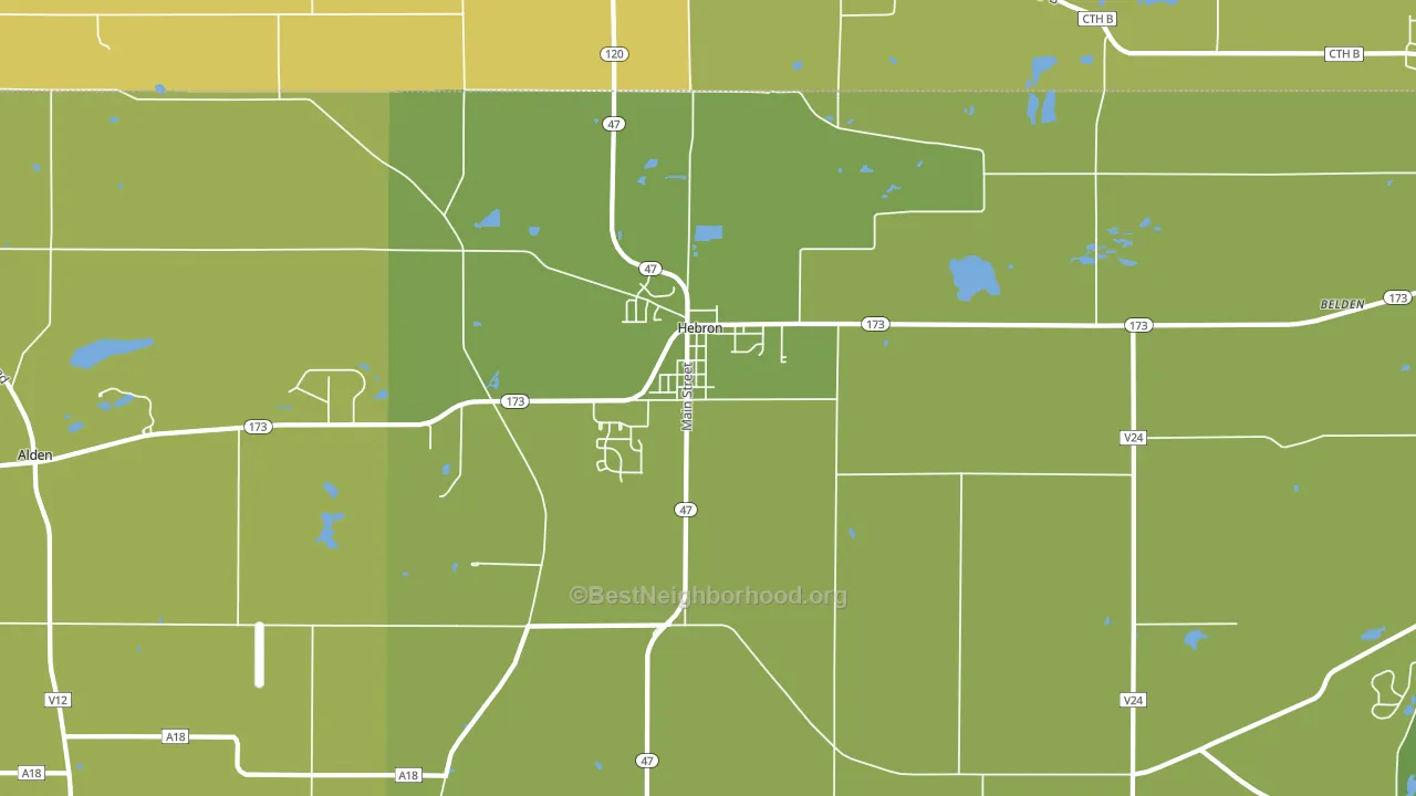 60034, IL block-group voter-turnout map