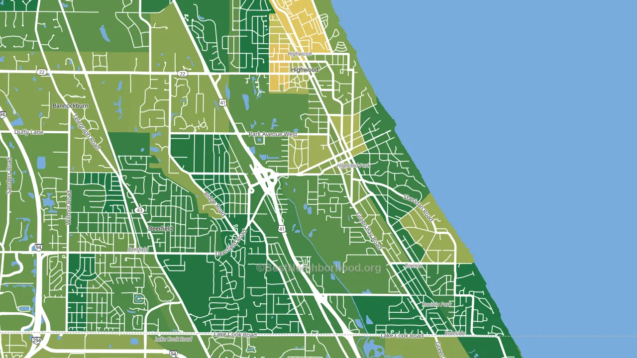 60035, IL block-group voter-turnout map