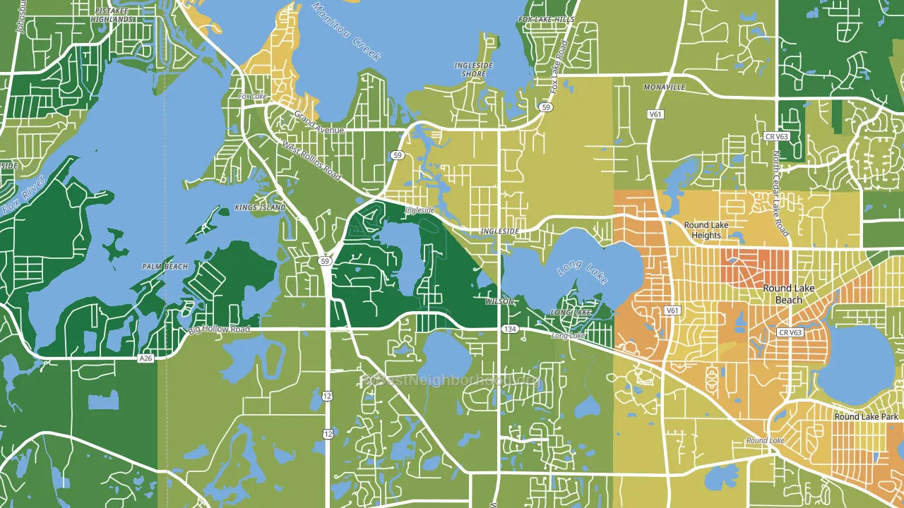 60041, IL block-group voter-turnout map