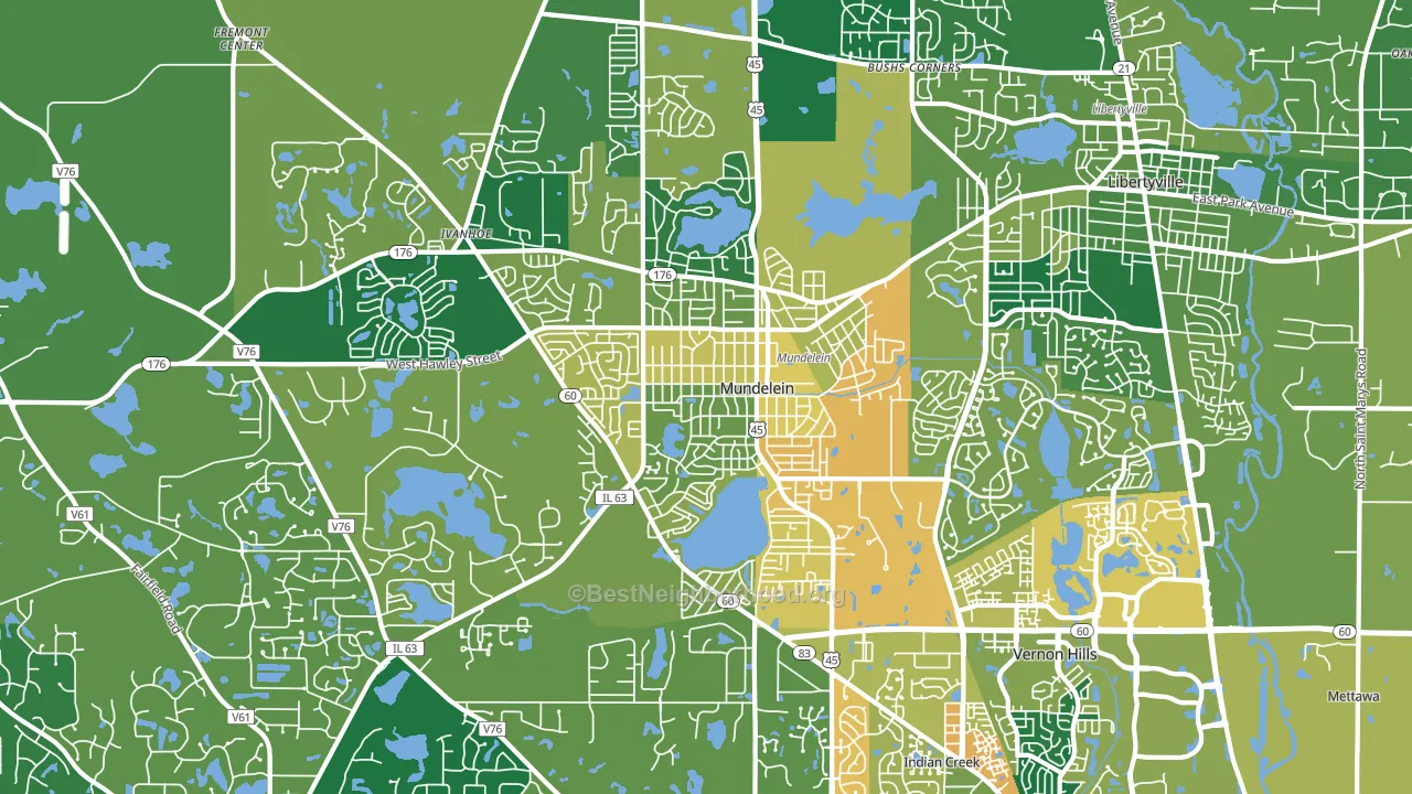 60060, IL block-group voter-turnout map