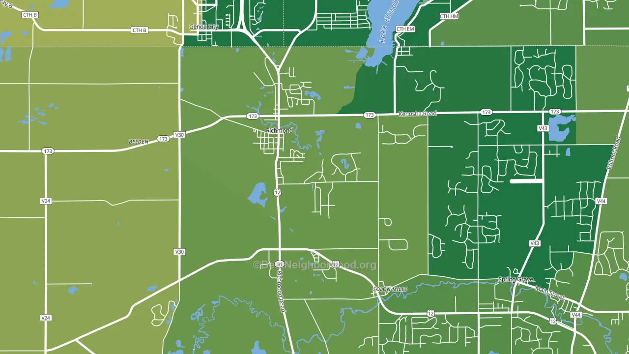 60071, IL block-group voter-turnout map