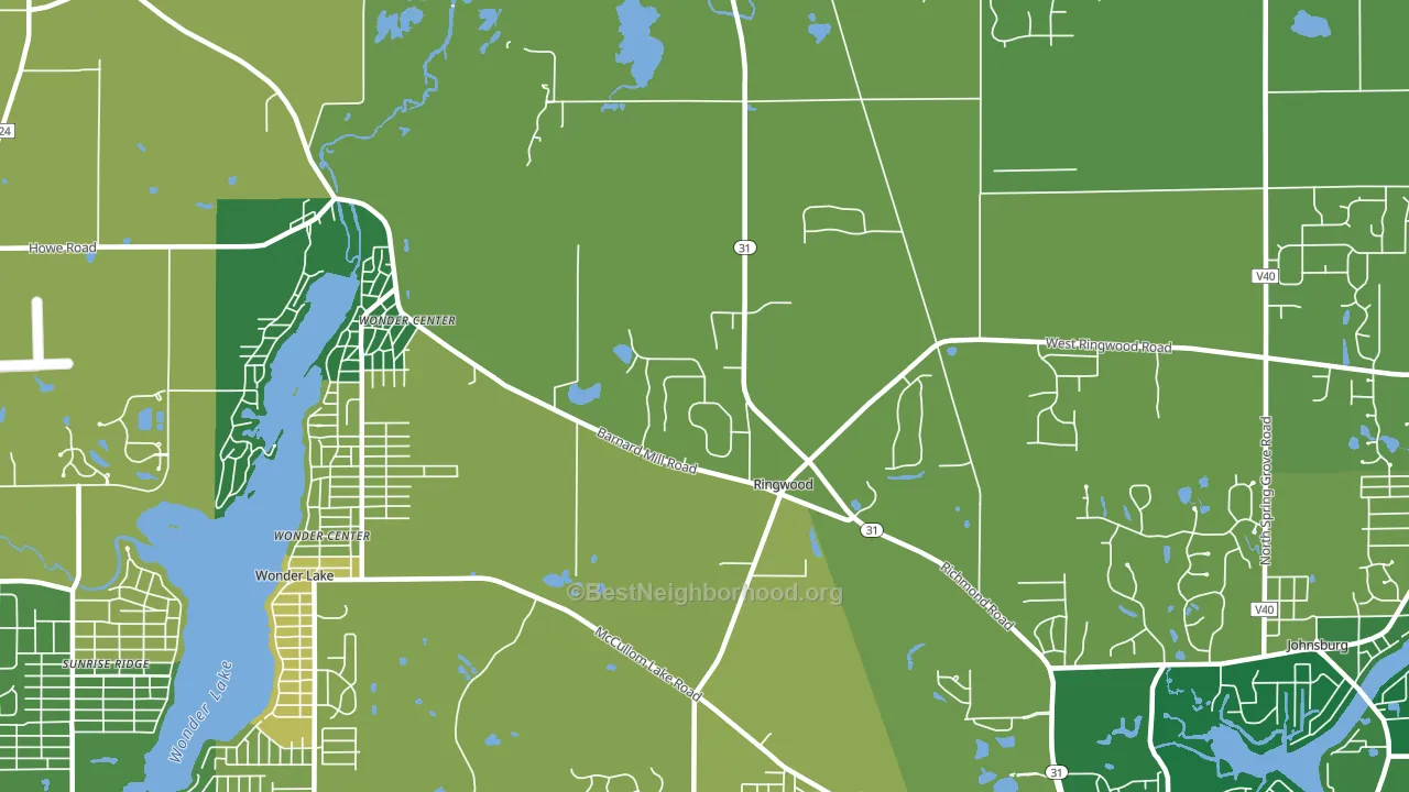 60072, IL block-group voter-turnout map