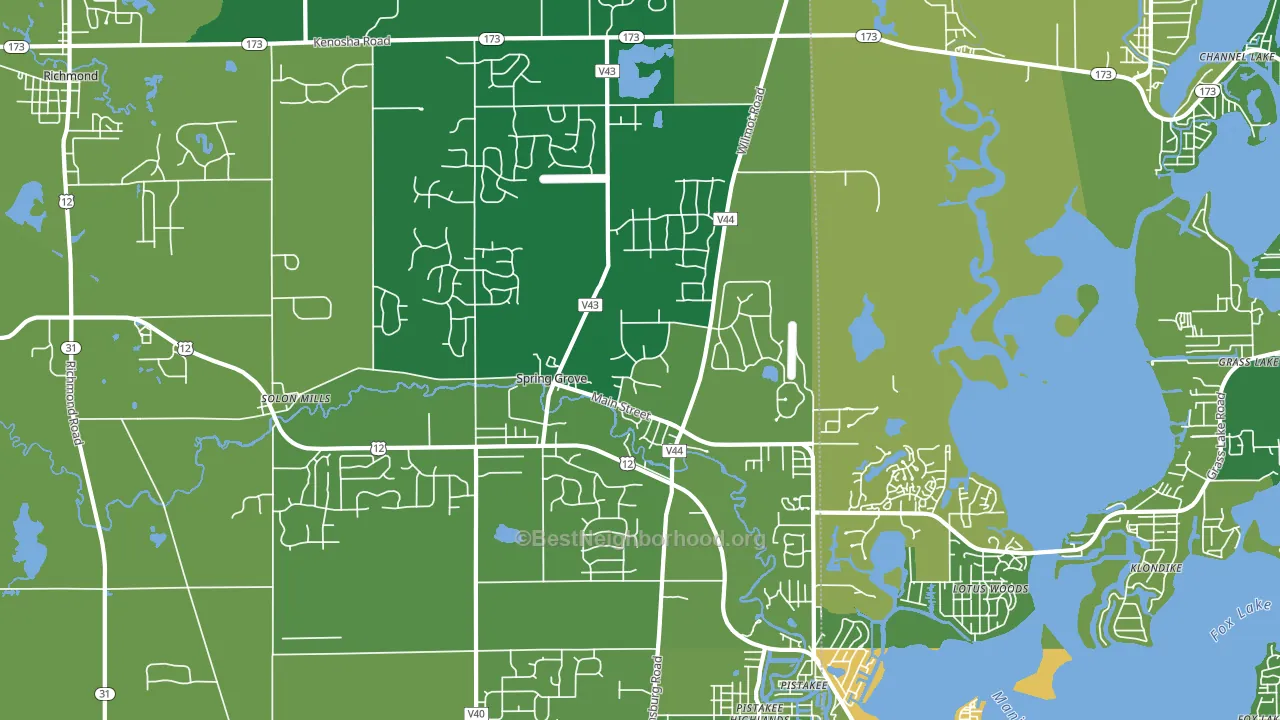 60081, IL block-group voter-turnout map