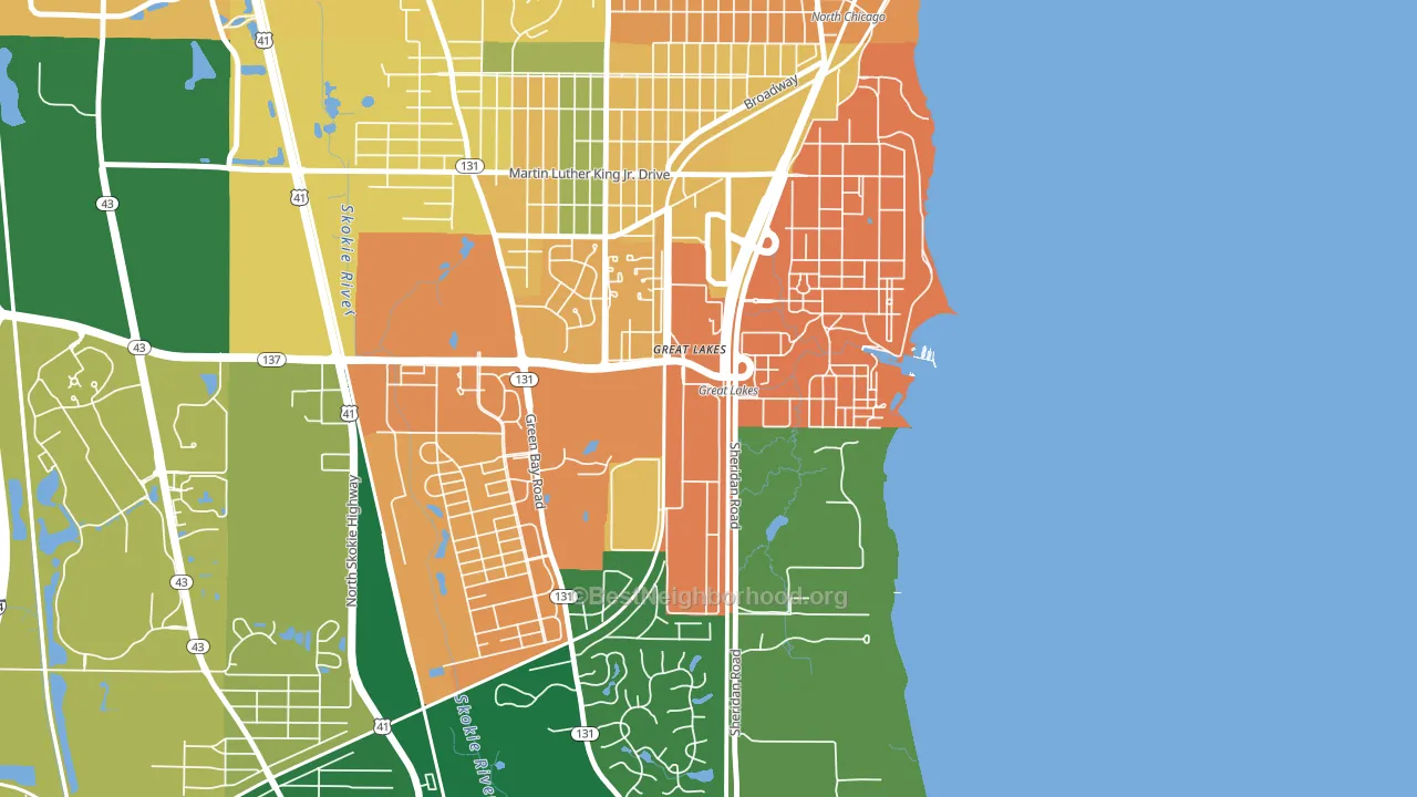 60088, IL block-group voter-turnout map