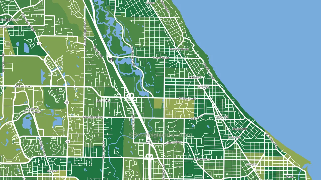 60093, IL block-group voter-turnout map