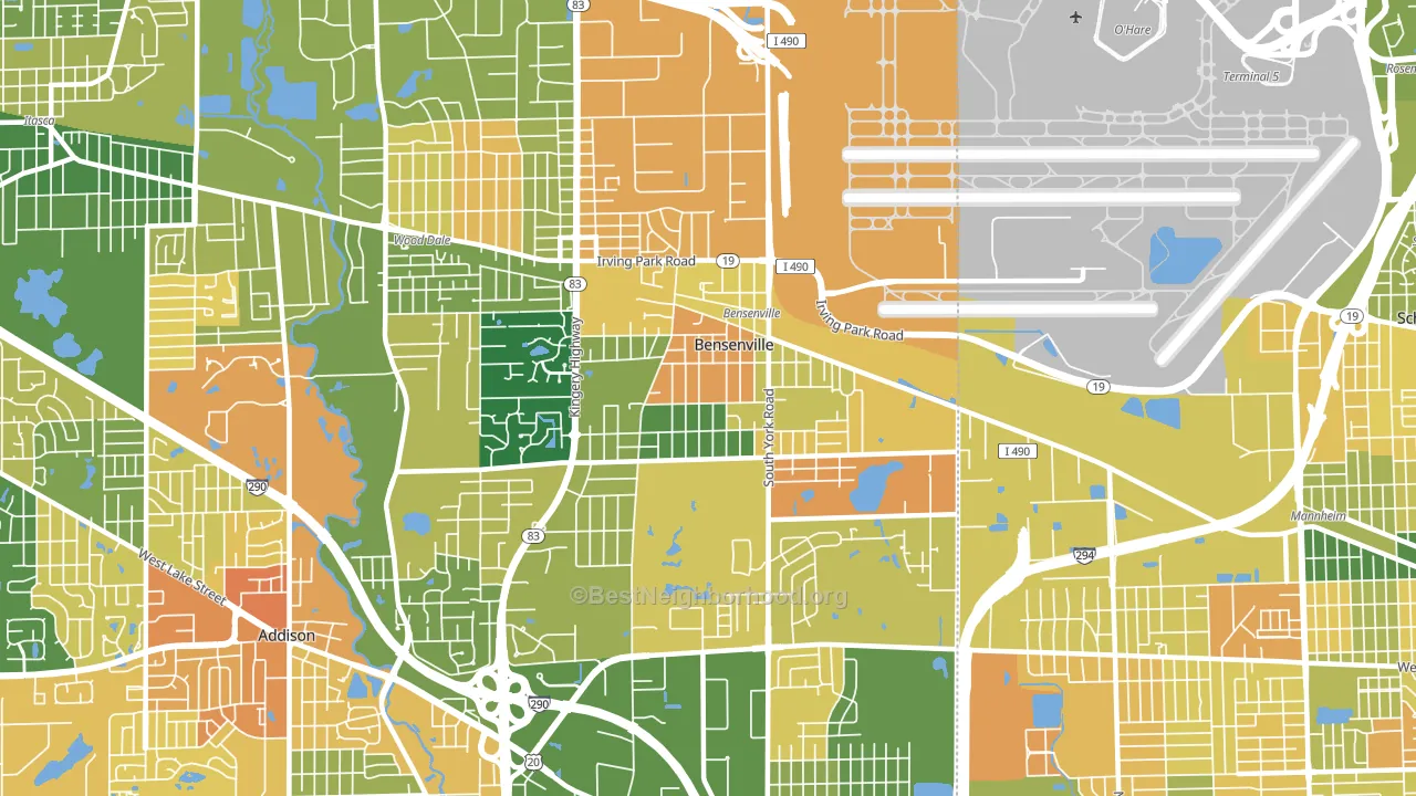 60106, IL block-group voter-turnout map