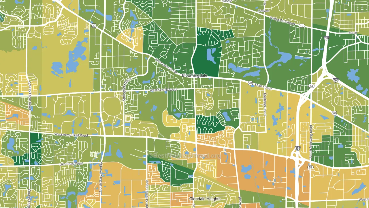 60108, IL block-group voter-turnout map