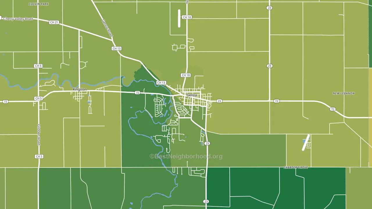 60135, IL block-group voter-turnout map