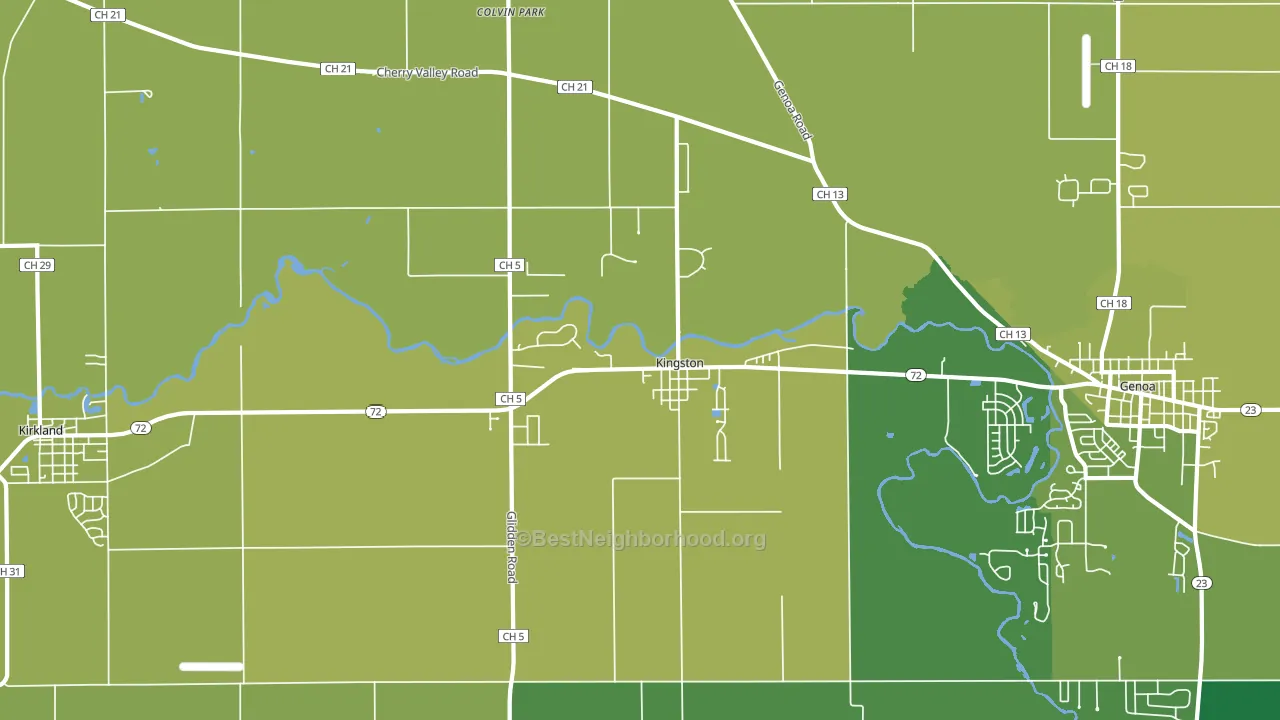 60145, IL block-group voter-turnout map