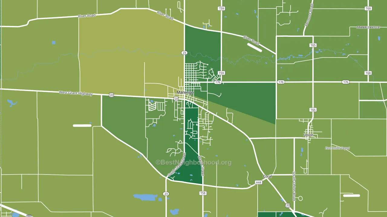 60152, IL block-group voter-turnout map