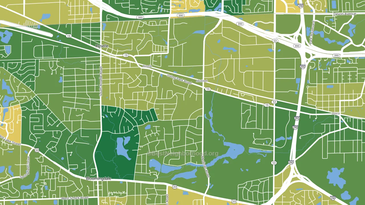 60157, IL block-group voter-turnout map