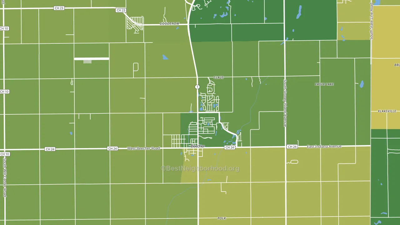 60401, IL block-group voter-turnout map