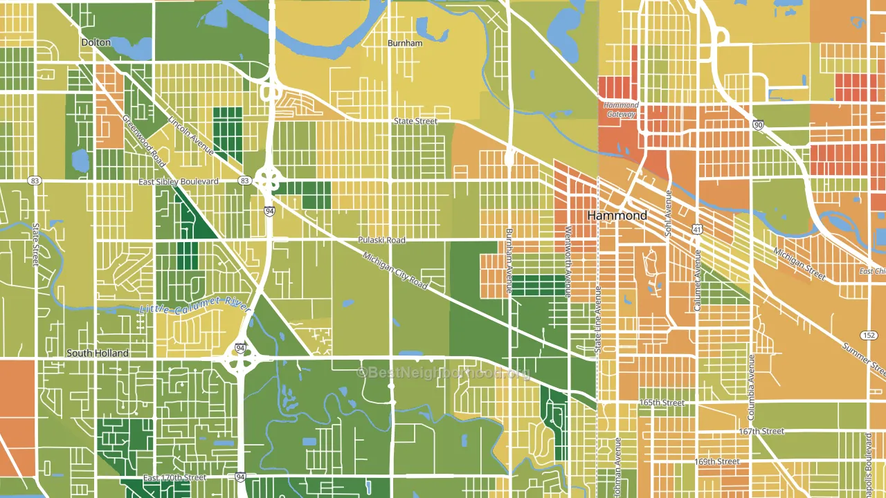 60409, IL block-group voter-turnout map