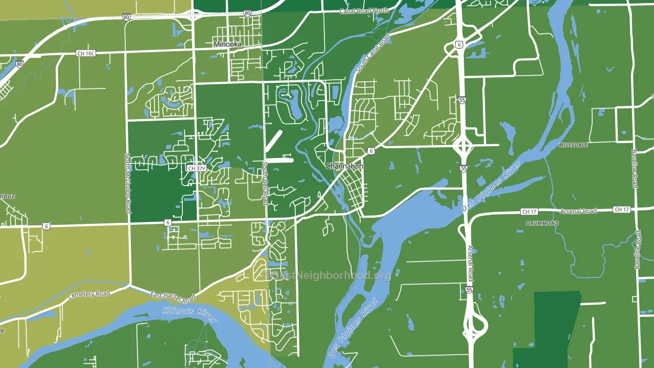 60410, IL block-group voter-turnout map