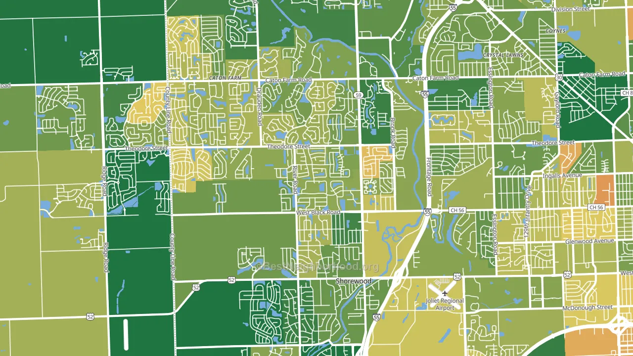 60431, IL block-group voter-turnout map