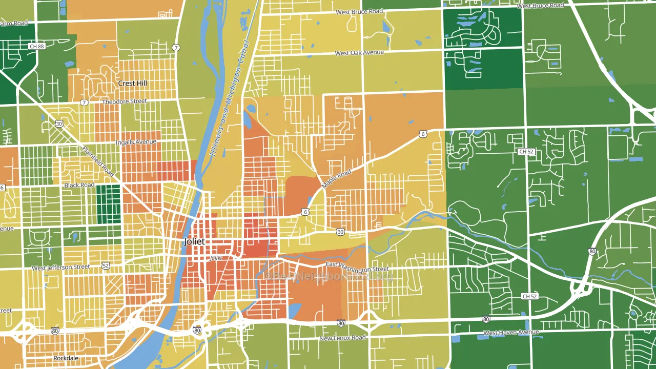 60432, IL block-group voter-turnout map