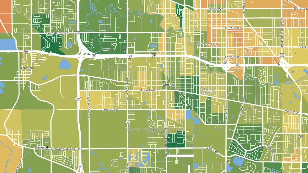 60438, IL block-group voter-turnout map