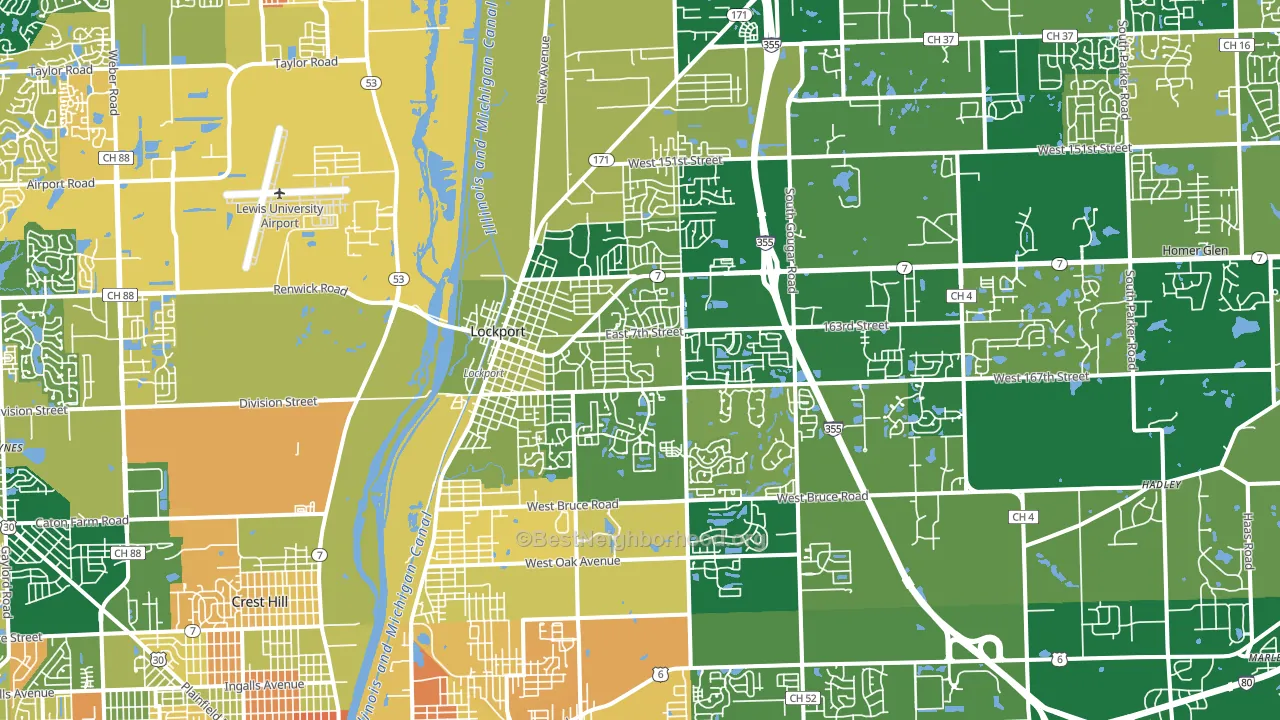 60441, IL block-group voter-turnout map