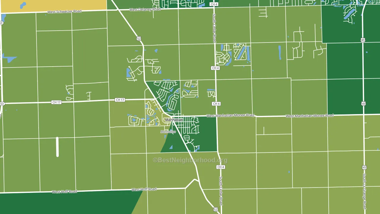 60442, IL block-group voter-turnout map