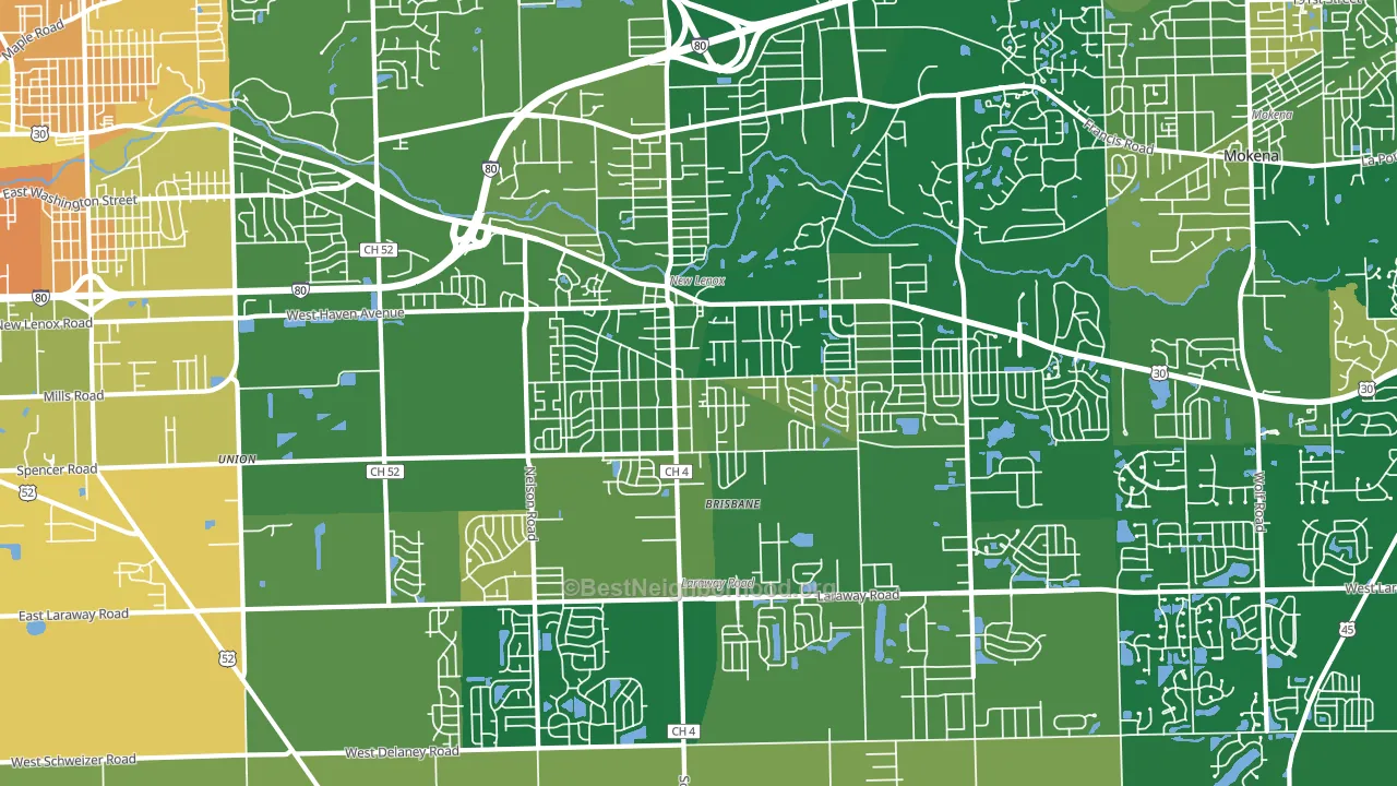 60451, IL block-group voter-turnout map