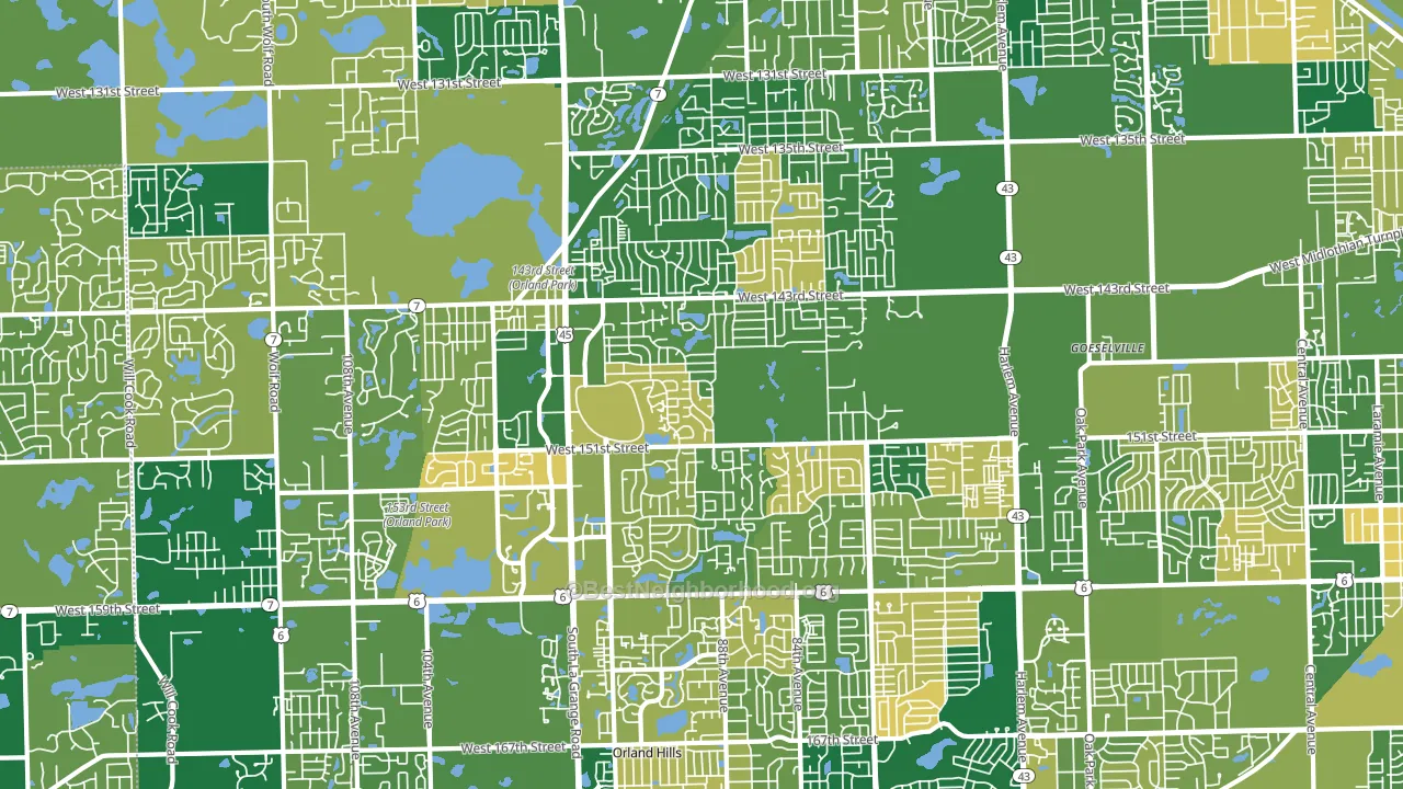 60462, IL block-group voter-turnout map