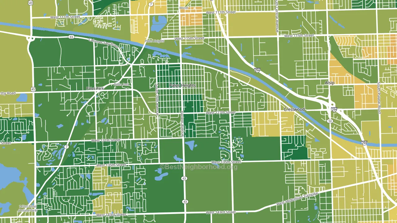 60463, IL block-group voter-turnout map