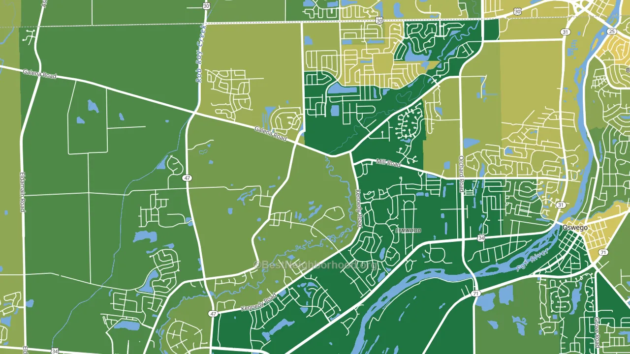 60512, IL block-group voter-turnout map