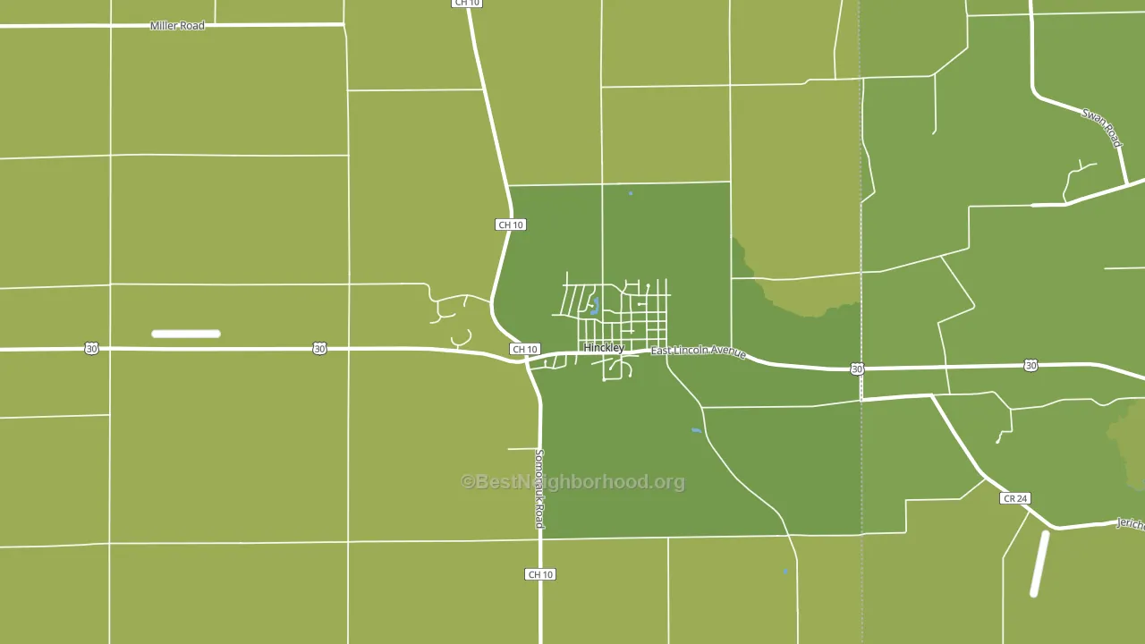 60520, IL block-group voter-turnout map