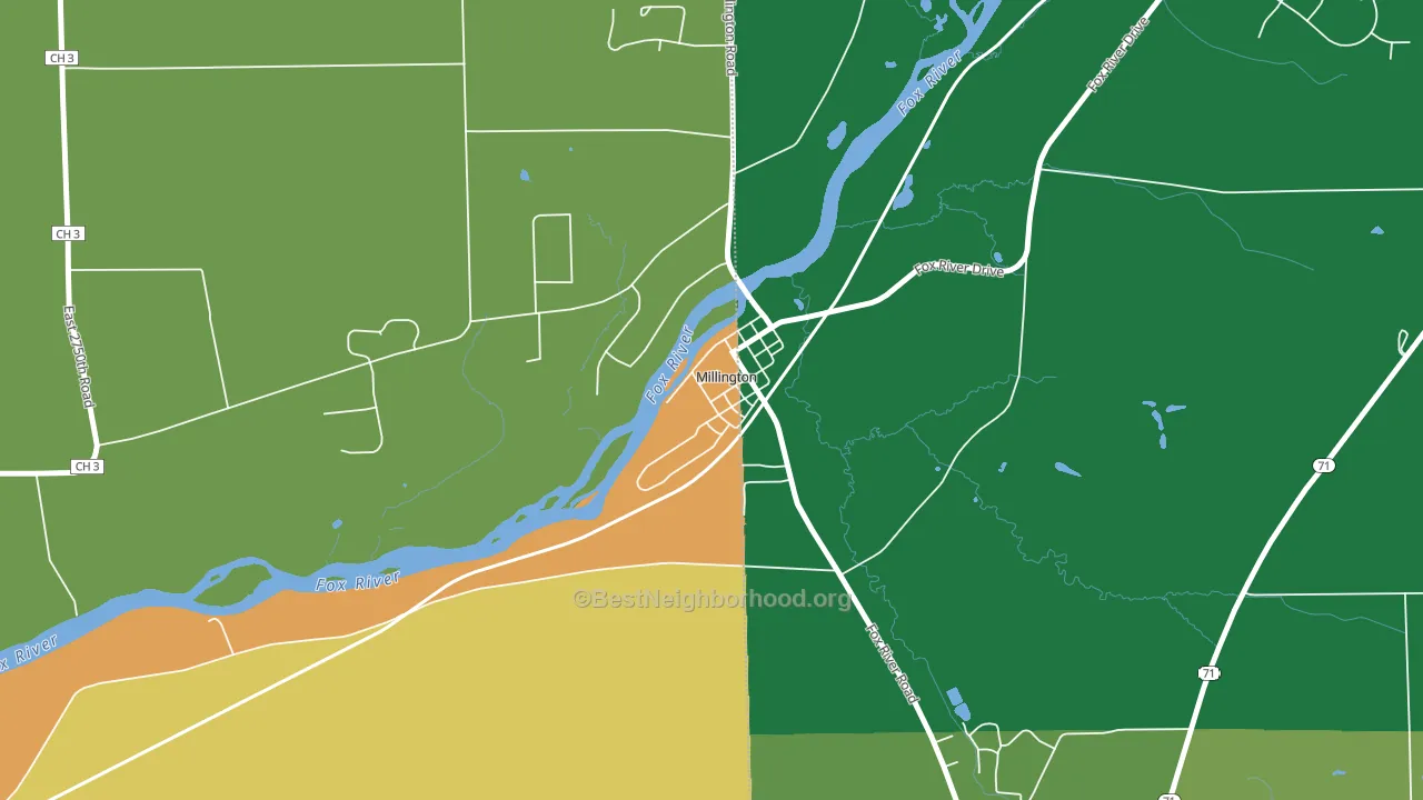 60537, IL block-group voter-turnout map