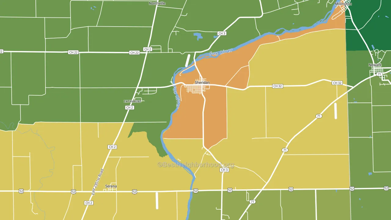 60551, IL block-group voter-turnout map