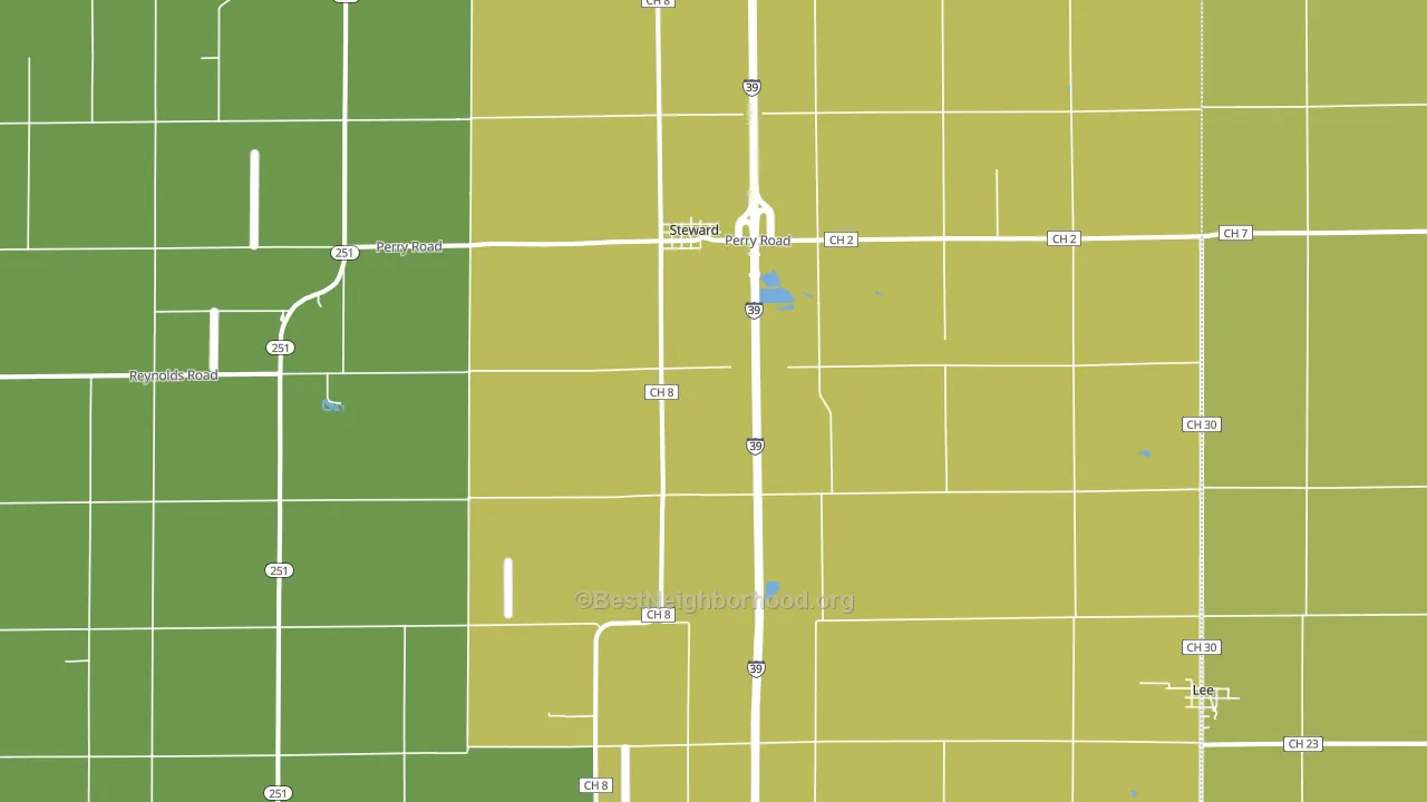 60553, IL block-group voter-turnout map