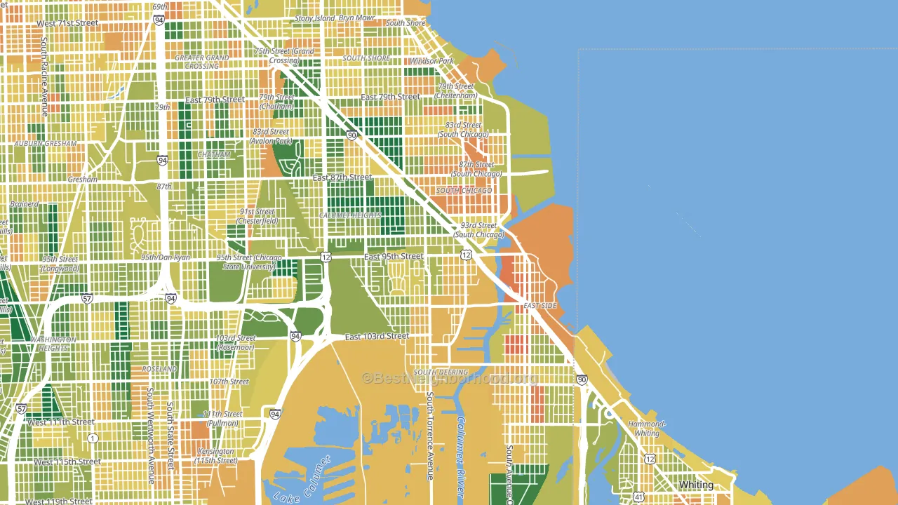60617, IL block-group voter-turnout map