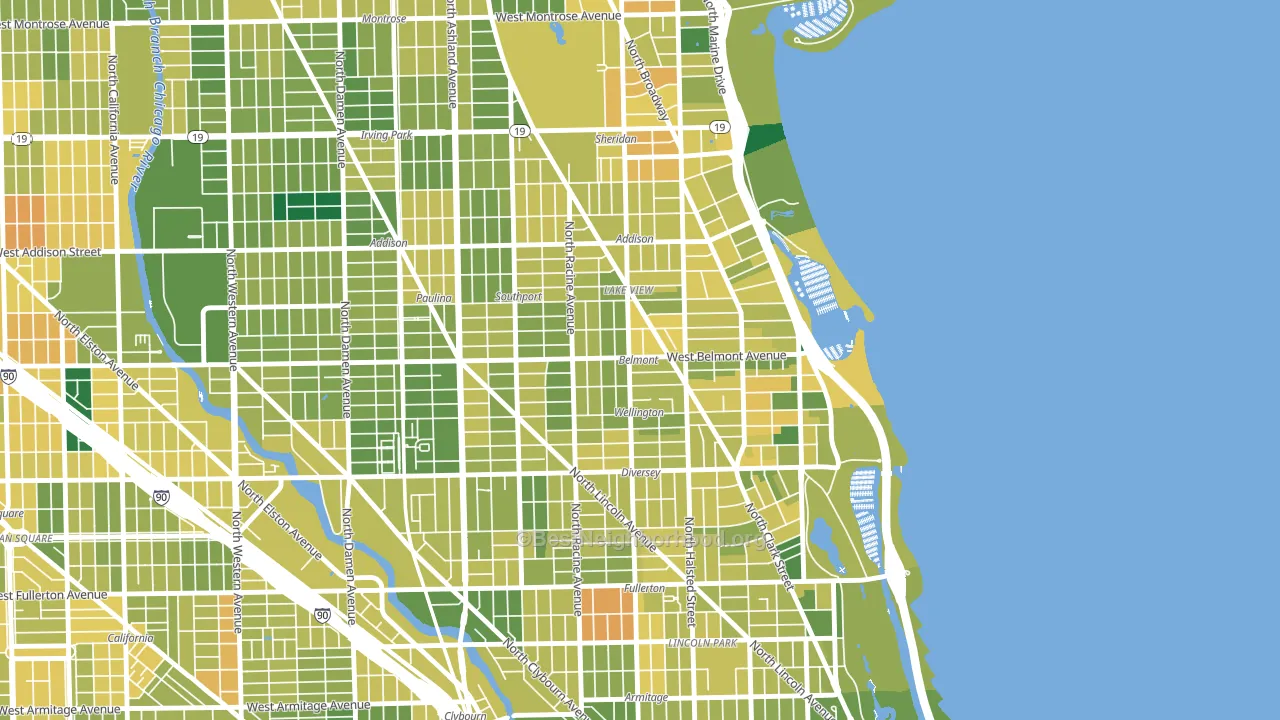 60657, IL block-group voter-turnout map