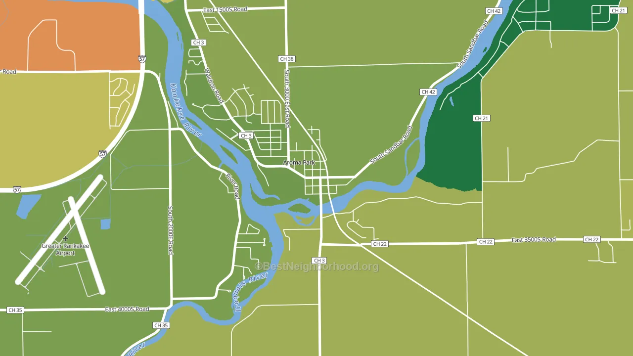60910, IL block-group voter-turnout map