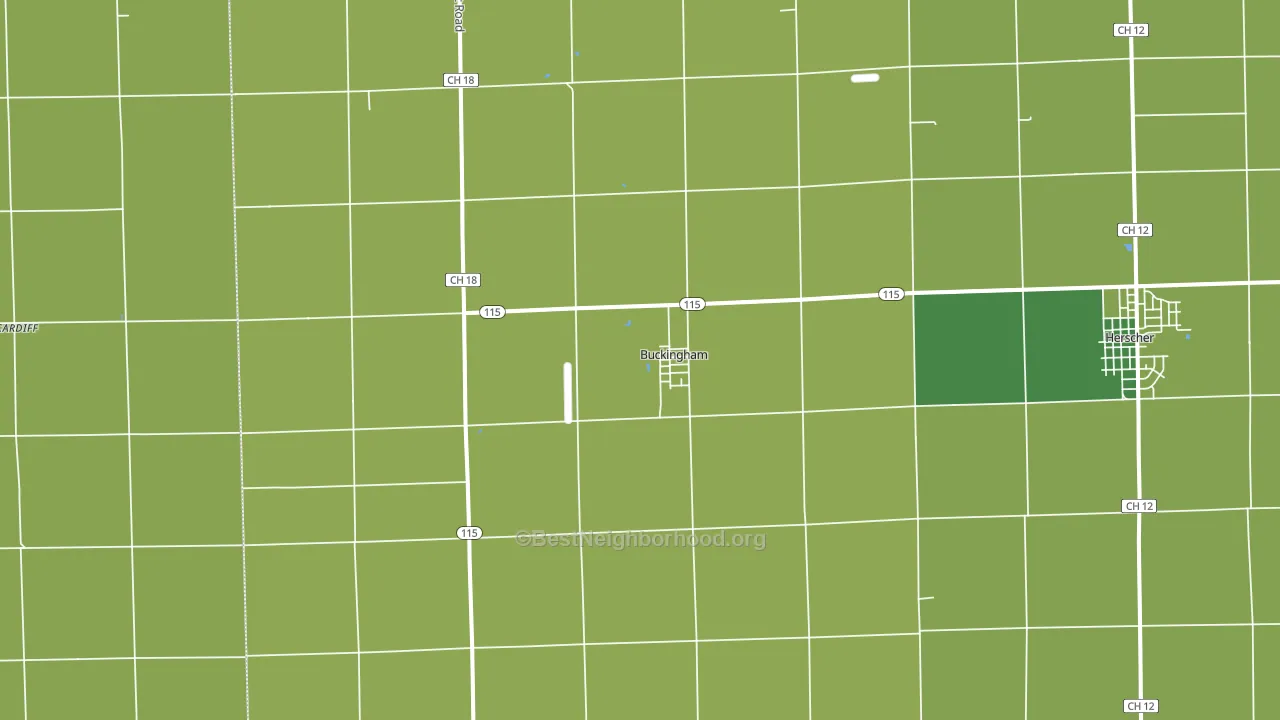 60917, IL block-group voter-turnout map