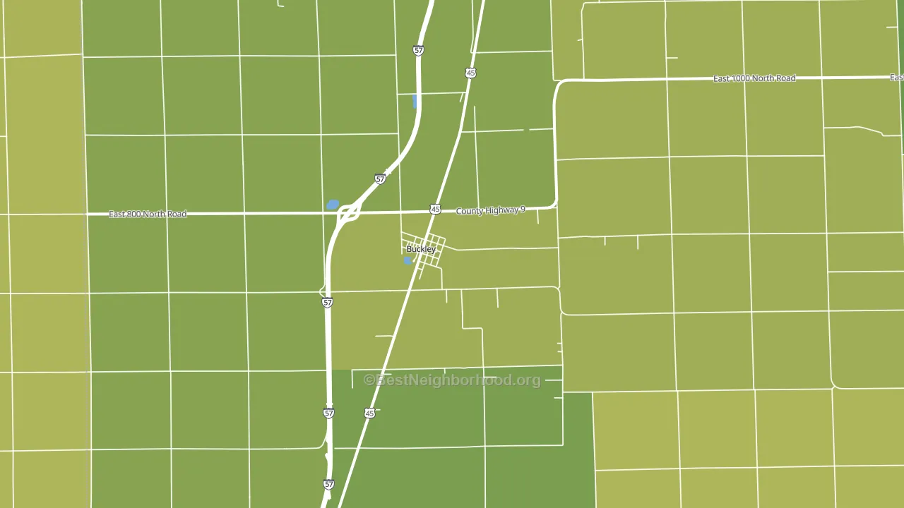 60918, IL block-group voter-turnout map