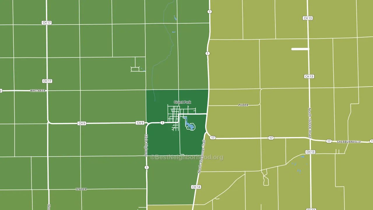 60940, IL block-group voter-turnout map