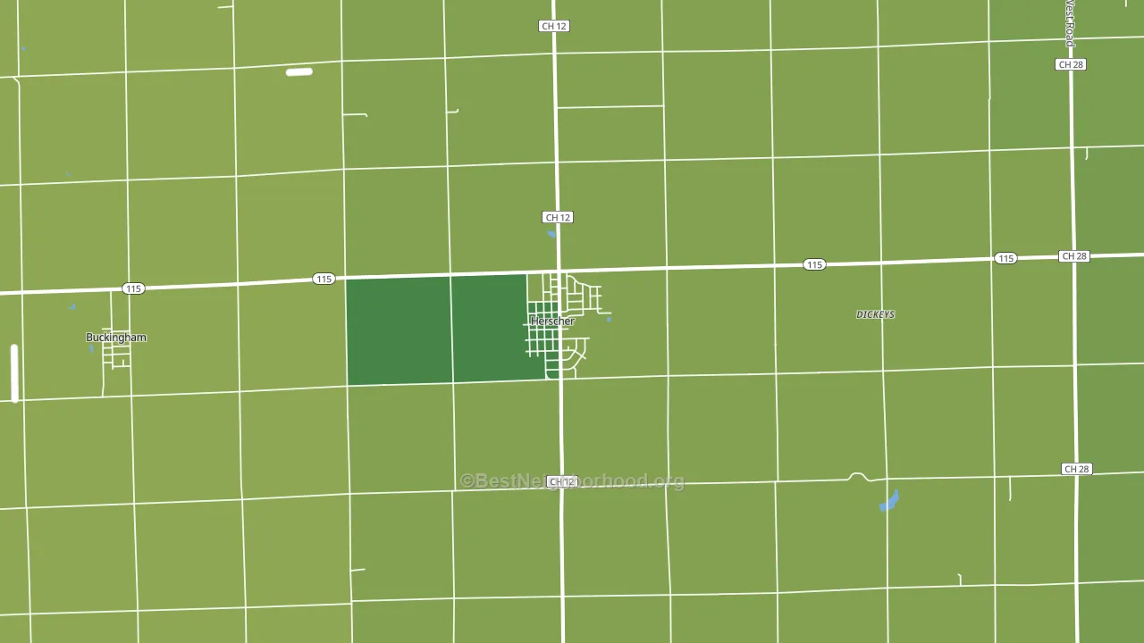60941, IL block-group voter-turnout map