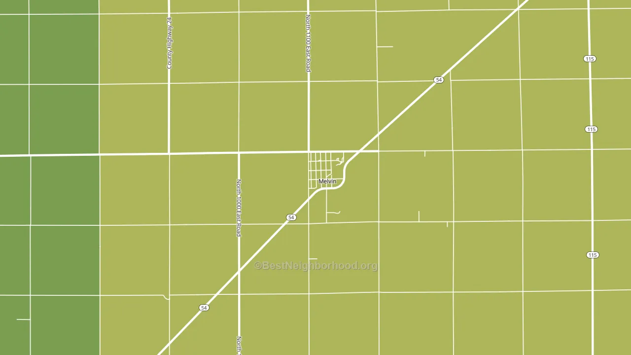 60952, IL block-group voter-turnout map