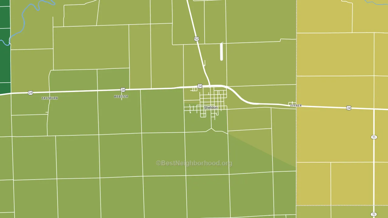60966, IL block-group voter-turnout map