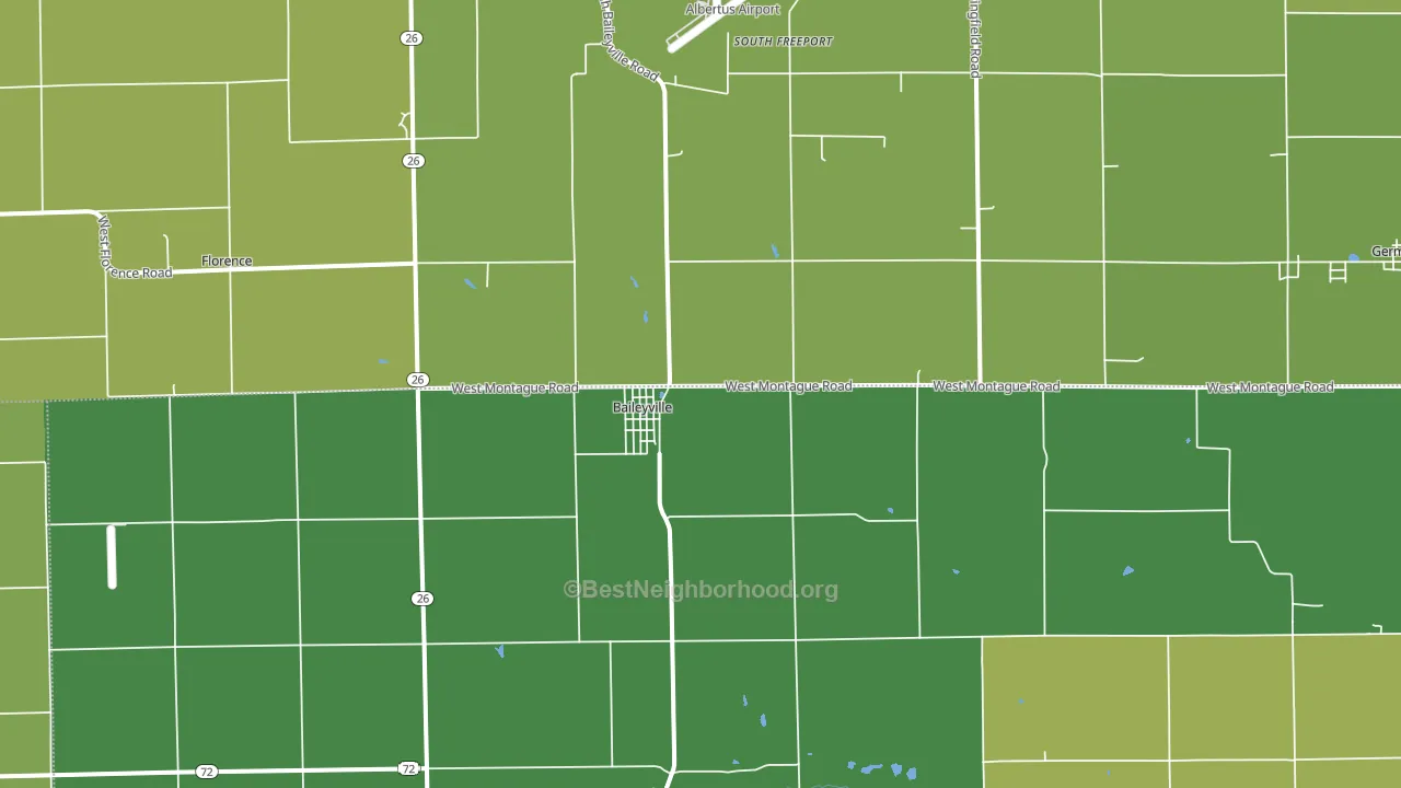 61007, IL block-group voter-turnout map